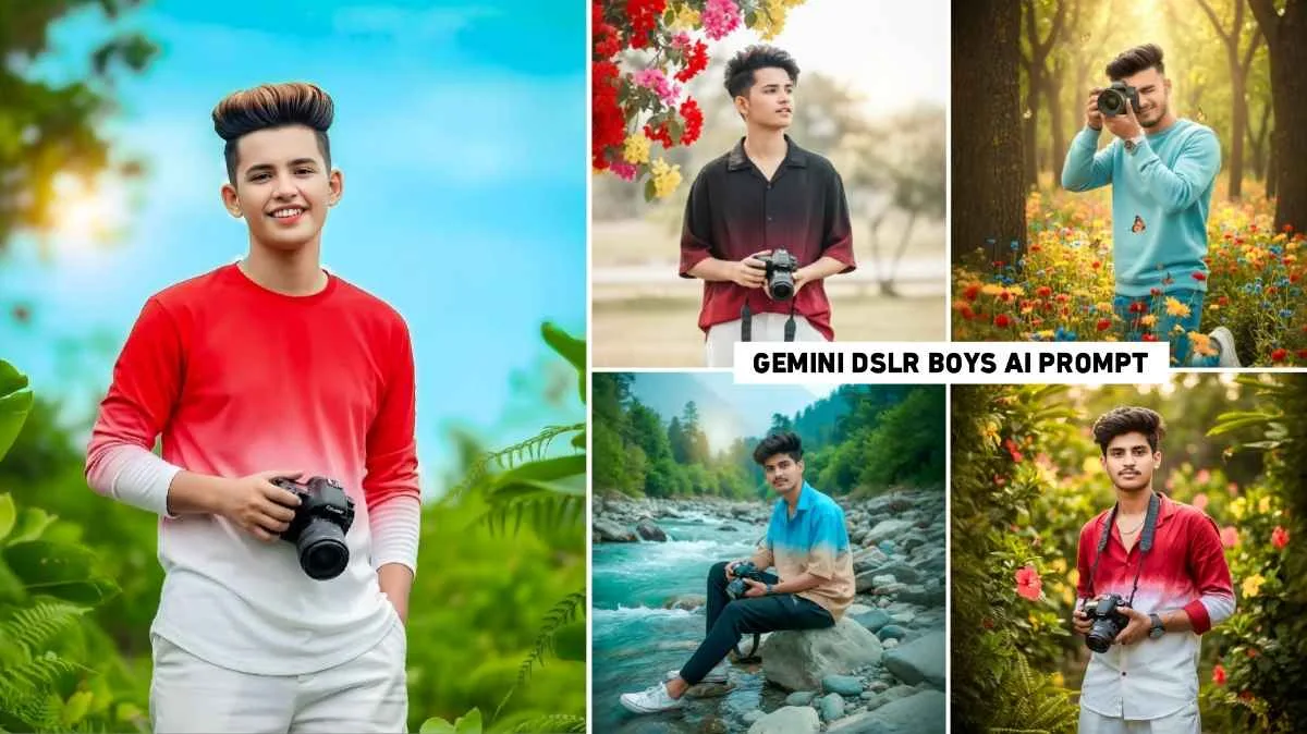 Google Gemini Dslr Boys Ai Photo Editing Prompt – 100% Real Face
